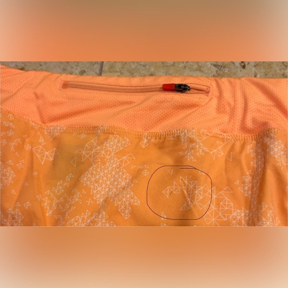 The North Face NWOT Geometric Orange Skirt w/ Built in Shorts Size M - Picture 6 of 8